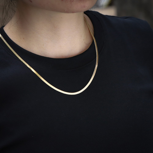 Dámsky náhrdelník zlatý chirurgická oceľ NSSC170GD