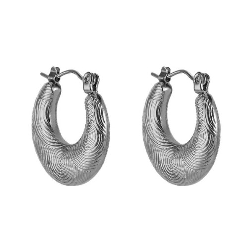 Oceľové náušnice so vzorom MESS52ST