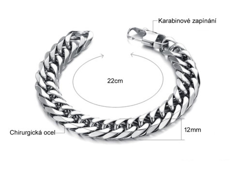 Oceľový náramok pre mužov JCFGS719-12