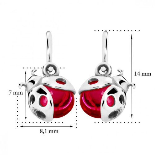 Detské náušnice biele zlato C2008B