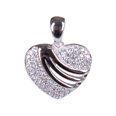 strieborný privesok srdce 302956