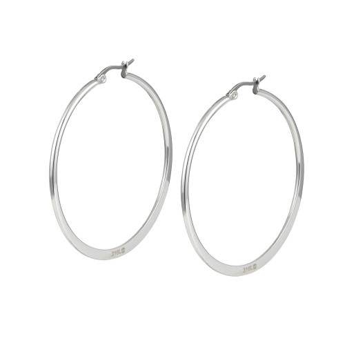 Kruhové náušnice z chirurgickej ocele Inori EXER14