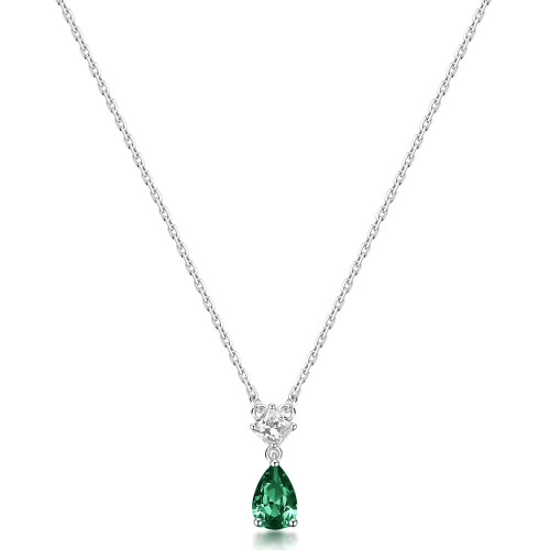 Strieborný náhrdelník Brosway Fancy Life Green FLG109