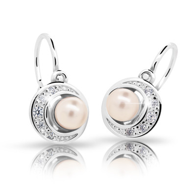 Detské náušnice s perlou Swarovski C2256