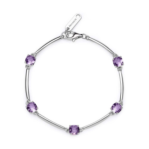Náramok so zirkónmi striebro Brosway Fancy Magic Purple FMP05