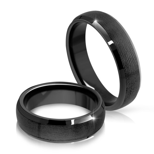 Snubný prsteň z keramiky Cerafi Sabbiato 111