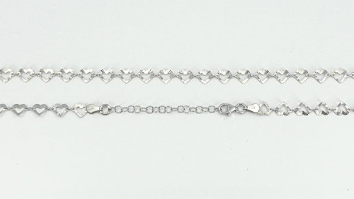 Strieborný náramok zo srdiečok 313690002