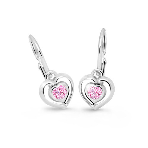Detské zlate naušnice Cutie Jewellery C2752B Pink