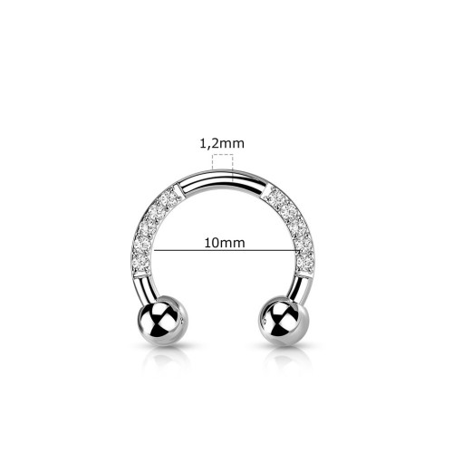 Piercing do ucha podkova SET23H05-10