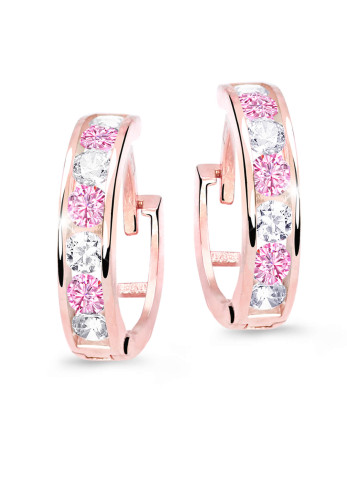 Zlaté detské náušnice C3345R-Pink