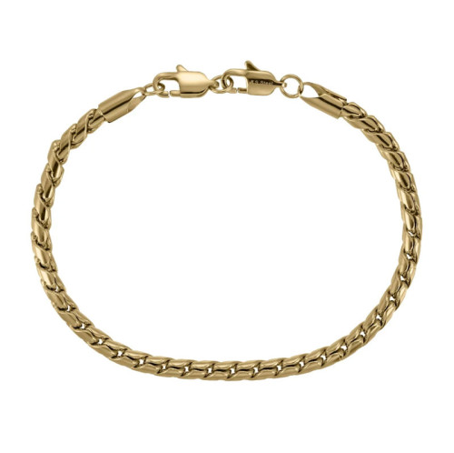 Elegantný náramok z chirurgickej ocele zlatý BSS1120