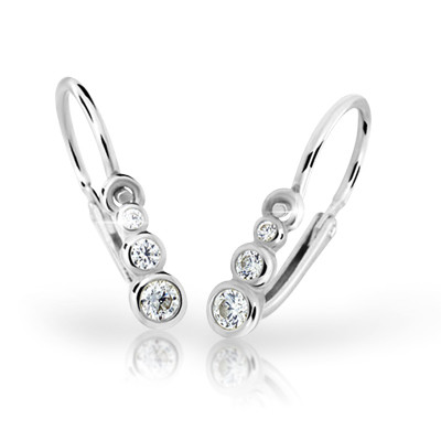 Detské naušnice biele zlato Cutie Jewellery C2255B White