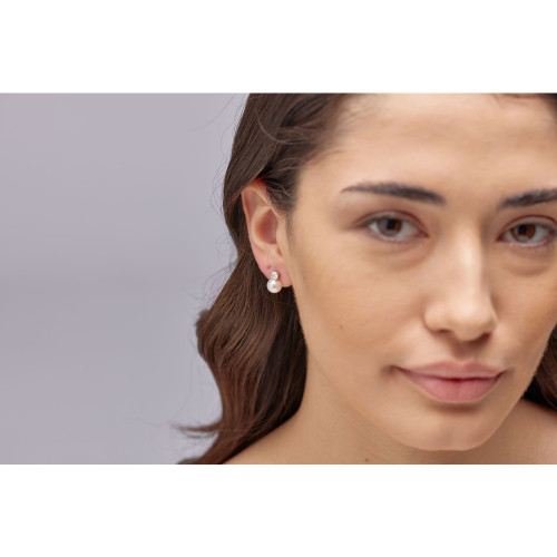 Strieborné náušnice Brosway Fancy Infinite White FIW145