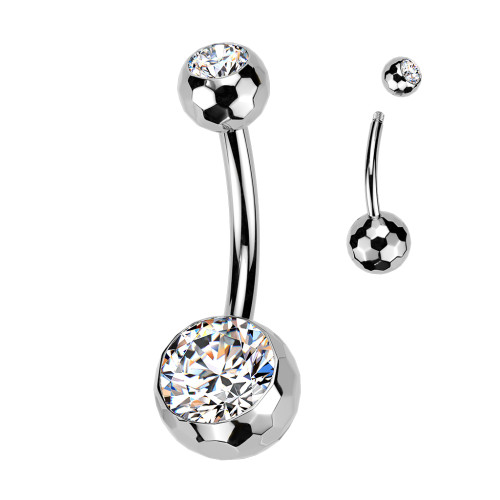 Titánový piercing do brucha SETXN046-ST