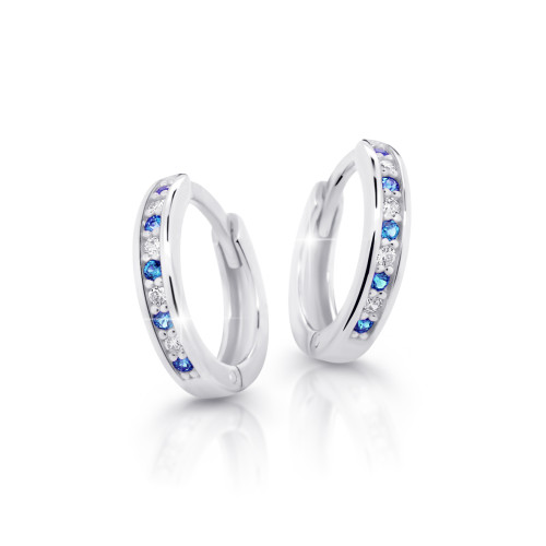 Detské náušnice krúžky Cutie Jewellery C3342B-Blue Dark