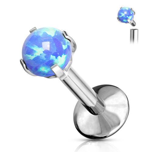 Piercing do brady s umelým opálom SET23LI7