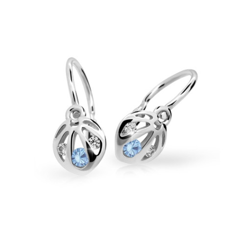 Náušnice pre bábätko zo zlata Cutie Jewellery C2265B Arctic Blue