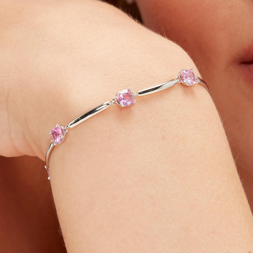 Strieborný náramok Brosway Fancy Vibrant Pink FVP05