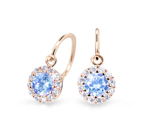 Zlaté dětské náušnice C2745R-Arctic Blue