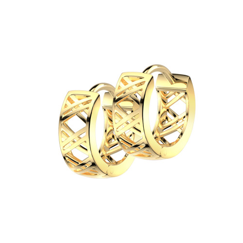 Náušnice krúžky z chirurgickej ocele SESE4562GD