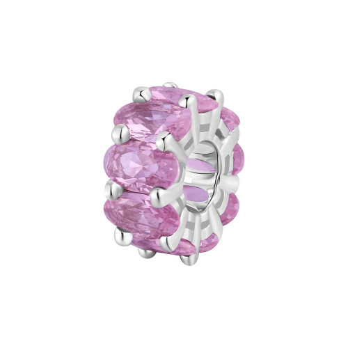 Strieborný korálik so zirkónmi Brosway Fancy Vibrant Pink FVP01