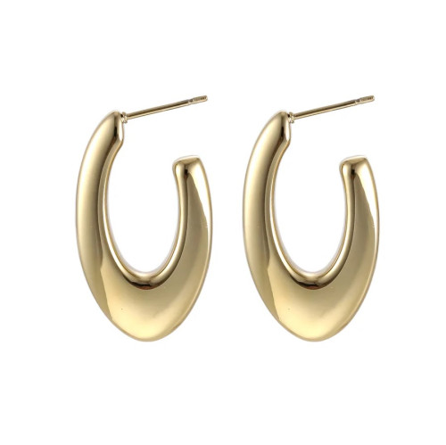 Zlaté visiace náušnice z chirurgickej ocele ESS778GD-48