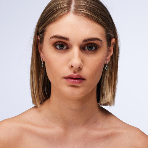 Dámske strieborné náušnice Brosway Fancy Life Green FLG142