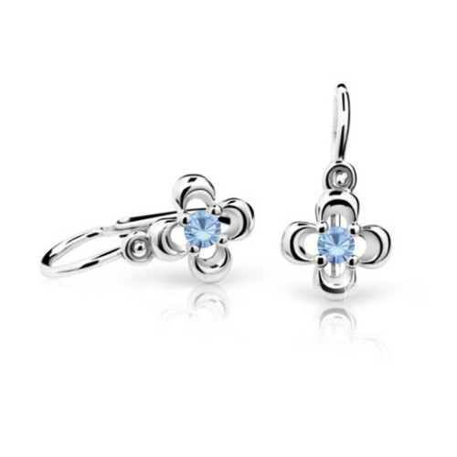 Naušnice pre babatko biele zlato Cutie Jewellery C2013B Arctic Blue
