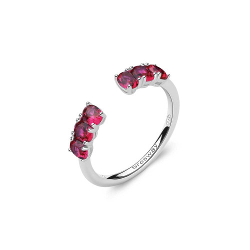 Strieborný prsteň so zirkónmi Brosway Fancy Passion Ruby FPR11