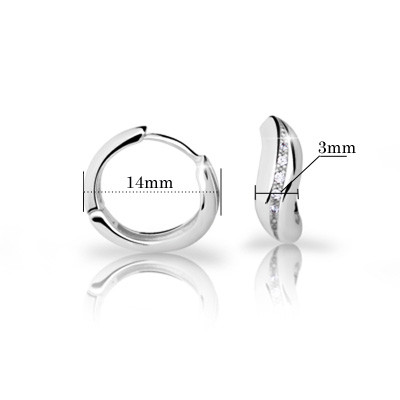 Náušnice krúžky zlato so zirkónmi Z6479