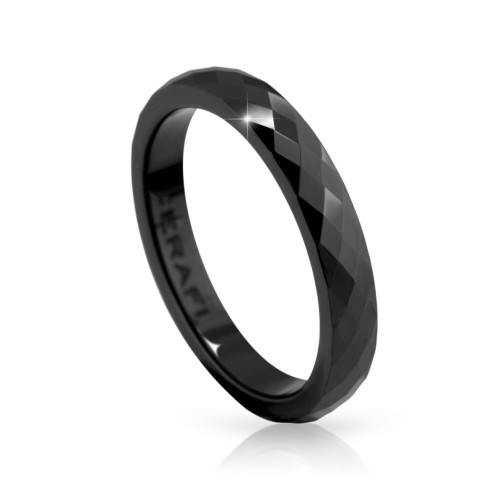 Elegantný keramický prsteň Cerafi Cava Nero 112