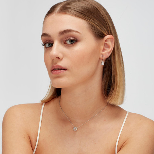Náušnice s kamienkom Brosway Fancya Infinite White FIW12