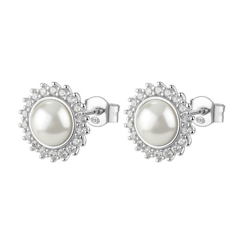 Elegantné strieborné náušnice Brosway Fancy Infinite White FIW146