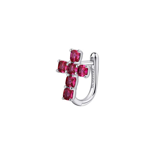 Náušnice krížik Brosway Fancy Passion Ruby FPR14