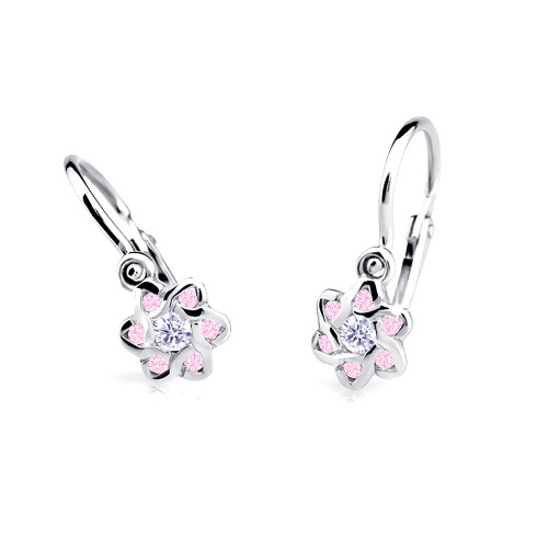 Zlaté detské naušníce Cutie Jewellery C2149B-Pink Full