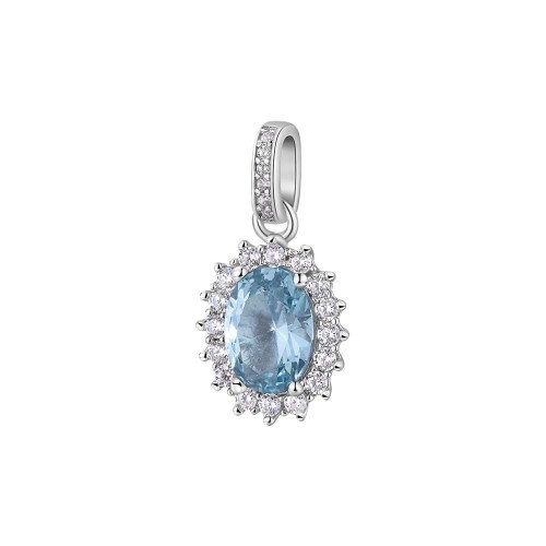 Strieborný prívesok so zirkónmi Brosway Fancy Cloud Light Blue FCL15