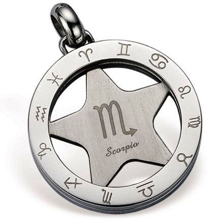 Oceľový náhrdelník so znamením škorpióna PSS71