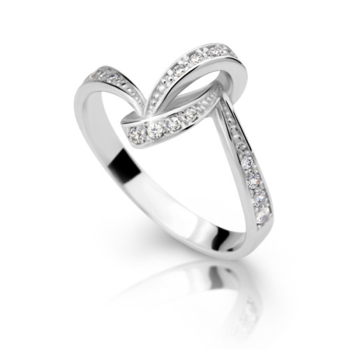 Prstienok striebro so zirkónmi 2324