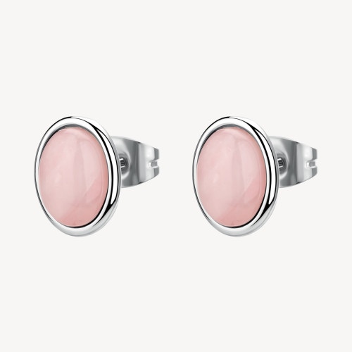 Oceľové náušnice kôstky s ruženínom Brosway ESSENTIAL BNL146