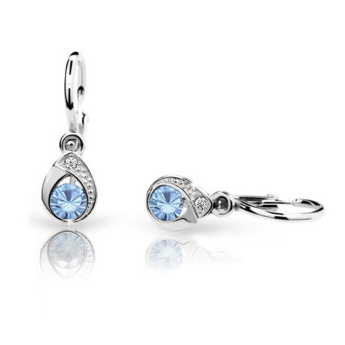 Zlaté dětské naušnice Cutie Jewellery C1898B Arctic Blue