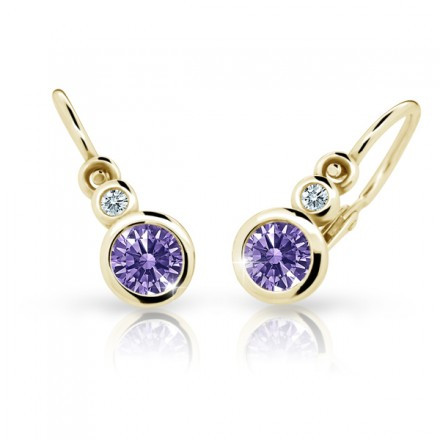 Detské naušničky C1984Z-Amethyst