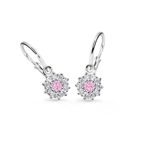 Detské naušnice zlaté Cutie Jewellery C2749B Ružová