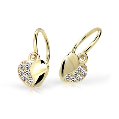 Detské náušnice Cutie Jewellery C2160Z CZ White