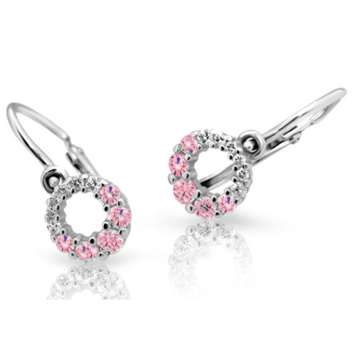 Zlate detské naušnice Cutie Jewellery C2154B-Pink