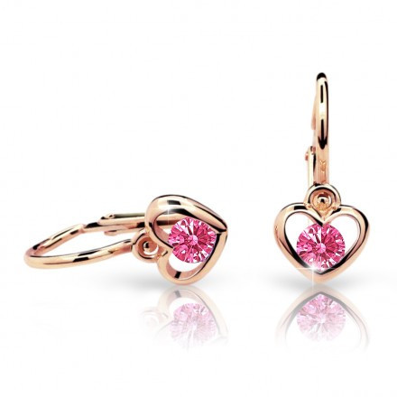 Zlaté detské naušnice Cutie Jewellery C1943R Tcf Red
