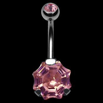 Piercing do pupku chirurgická ocel SEDFSC60-Rose