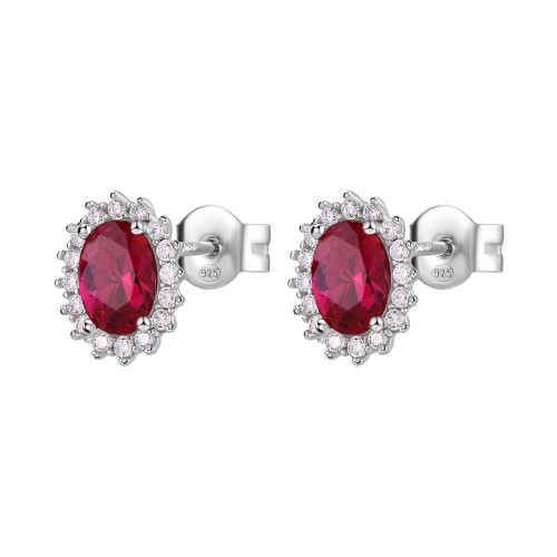 Strieborné náušnice so zirkónmi Brosway Fancy Passion Ruby FPR15