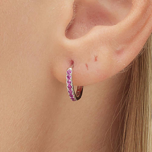 Strieborná náušnice Brosway Fancy Passion Ruby FPR85