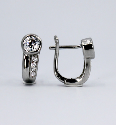 Strieborné náušnice visiace 307708