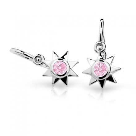 Detske naušnice zlaté C1995B-pink